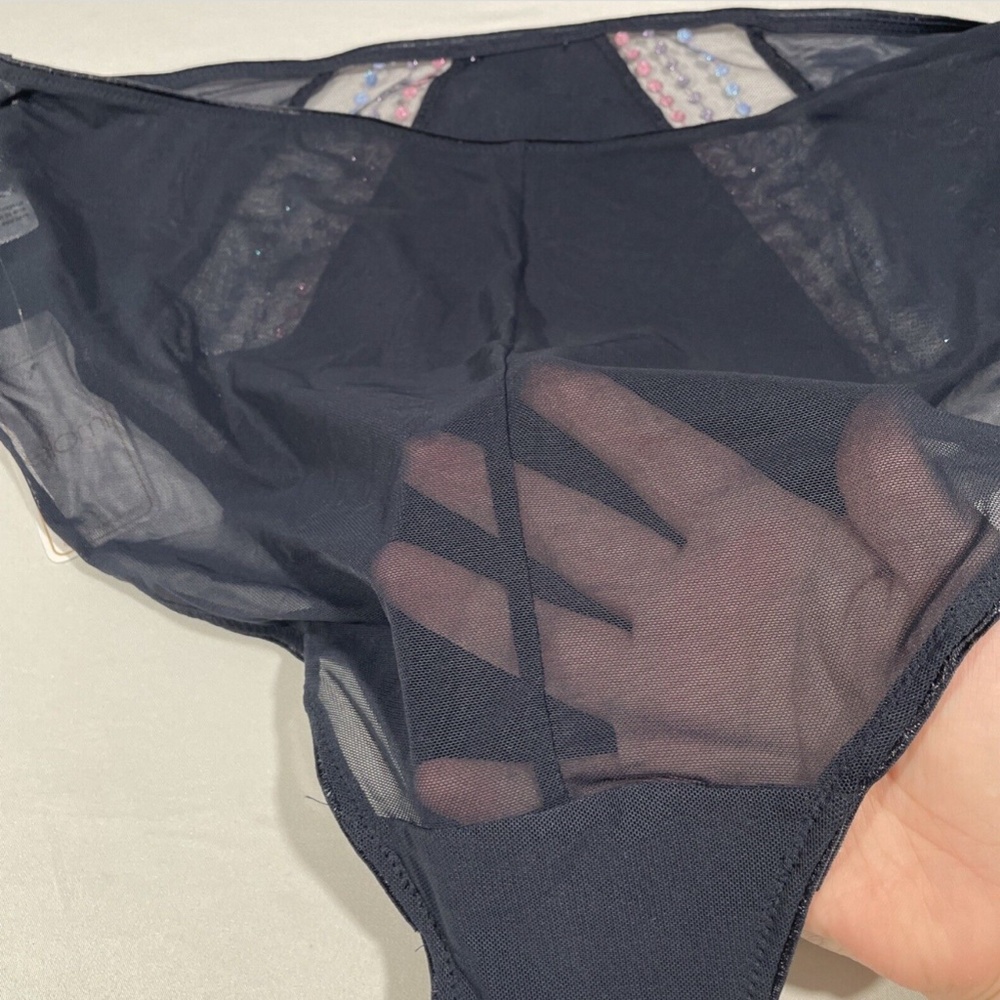 NWT Elomi [ 4XL ] Matilda‎ Embellished Briefs in Unicorn Blue/Grey - Picture 11 of 11